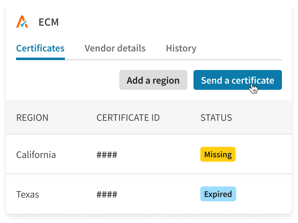 Illustration Vendor Exemption Management